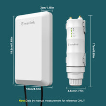 Load image into Gallery viewer, Wavlink High Power 300Mbps Outdoor WiFi Long Range Extender 2.4G Wifi AP/Repeater/Router CPE Kit PoE WiFi Singal Booster 1.5KM