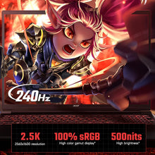 Load image into Gallery viewer, Acer Nitro 7 Gaming Laptop 16in 2.5K 240Hz Screen Netbook Intel i7-14650HX 32GB 1TB RTX5070 Notebook Computer PC