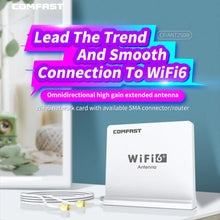 Load image into Gallery viewer, COMFAST 360° High Gain Extended 4dBi dual band Antenna 1.5M Extension base SMA Connector for 802.11AX Wifi 6 Router and Network Card