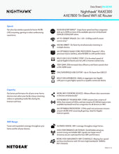 Load image into Gallery viewer, NETGEAR RAXE300 AXE7800 Nighthawk 8-Stream Tri-Band WiFi 6E Router 7.8Gbps Speed 2,500 Sq.Ft Armor & Smart Parental Controls