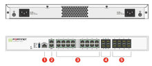 Load image into Gallery viewer, Fortinet 4x25G SFP28/4x10GE SFP+/SPU NP7 + CP9 Fortinet FortiGate 600F Firewall with Unified Threat Protection (UTP) Bundle FG-600F
