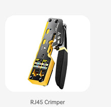 Load image into Gallery viewer, ZoeRax Cat7 RJ45 Crimp Tool compatible for Cat7/6a/6/5e Ethernet Cable with Cut/Strip Multi-function crimper With Spare blades Network Tool