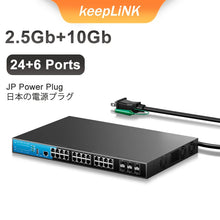 Load image into Gallery viewer, KeepLiNK 30-Port L3 Managed Network Switch with 24x 2.5G RJ45+ 6x 10G SFP 240G Switching 178.56Mpps KP-9000-30XHM-X6-ACR