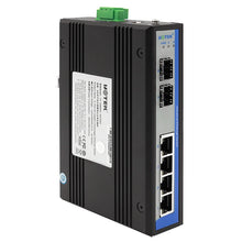 Load image into Gallery viewer, UOTEK 6 Ports Gigabit Ethernet Switch Support VLAN Mode Unmanaged Industrial DIN-rail Switch UT-6406GC-4GT2GP