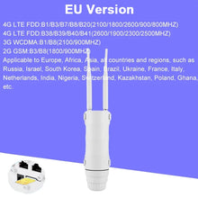Load image into Gallery viewer, KuWFi 300Mbps Outdoor LTE WiFi CAT4 4G Wireless Router Detachable External Antenna WAN LAN Support 24V POE 64 Users