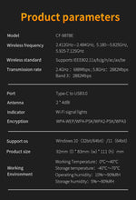 Load image into Gallery viewer, Comfast USB WiFi7 Gigabit Network Card 6500Mbps USB Wi-fi adapter 2.4G/5.8G/6GHz Driver Free Wifi Dongle For PC Win10/11 CF-987BE CF-983BE