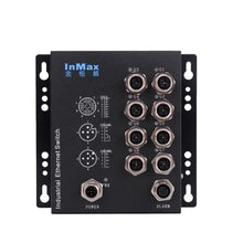 Load image into Gallery viewer, InMax M508B M12 8 Port Gigabit Railway Industrial Ethernet Switch railway bypass on-board system IP65 IP67 gigabit rugged ethernet switch