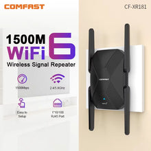 Load image into Gallery viewer, COMFAST AX1800 WiFi6 Repeater WiFi5 Network Router Extender 5G+2.4GHz Repeater Signal Booster WLAN Amplifier