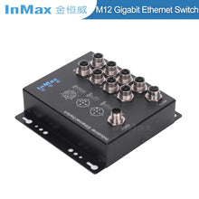 Load image into Gallery viewer, InMax M508B M12 8 Port Gigabit Railway Industrial Ethernet Switch railway bypass on-board system IP65 IP67 gigabit rugged ethernet switch