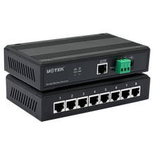 Load image into Gallery viewer, UOTEK 10 / 100M TCP IP to 8 Ports RS232 RS485 RS422 Serial Device Converter RJ45 RS-232 RS-485 RS-422 Adapter UT-6808