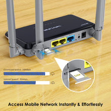Load image into Gallery viewer, WavLink LTE Wireless Router High-Speed Mobile Router 300Mbps WiFi Router with SIM Card Slot 4x5dBi High Gain Antennas
