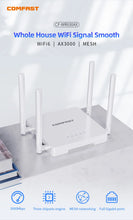 Load image into Gallery viewer, COMFAST WiFi6 Router AX3000 Mesh System WiFi Router Full Gigabit With 4*5dbi High Gain Antennas Wider Coverage Extender
