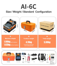 Load image into Gallery viewer, Signalfire AI-6A+/6C/6C+SM&MM Automatic FTTH Fiber Optic Splicing Machine Optical Fiber Fusion Splicer with OPM and VFL