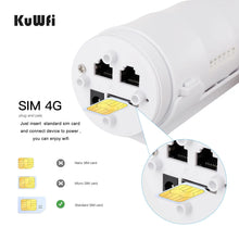Load image into Gallery viewer, KuWFi 4G Outdoor WIFI Router 300Mbps Waterproof 4G SIM Card Router Wide Range Wireless Internet Hotspot Wifi Support 64 Users