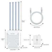Load image into Gallery viewer, WavLink AC600 Router Outdoor Wifi Antenna Mesh, 4 Band Weatherproof Long Range Router Mesh long range ac600 external Wifi router