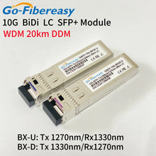 Load image into Gallery viewer, SFP 10Gb BiDi LC WDM Transceiver Module 20km 10Gbase-BX Tx1270/Rx1330nm SFP Optical Module Compatible with Cisco,Miktotik,HP