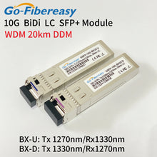 Load image into Gallery viewer, SFP 10Gb BiDi LC WDM Transceiver Module 20km 10Gbase-BX Tx1270/Rx1330nm SFP Optical Module Compatible with Cisco,Miktotik,HP