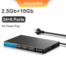 Load image into Gallery viewer, KeepLiNK 30-Port L3 Managed Network Switch with 24x 2.5G RJ45+ 6x 10G SFP 240G Switching 178.56Mpps KP-9000-30XHM-X6-ACR