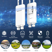 Load image into Gallery viewer, COMFAST Long Range dual- band 1200Mbps outdoor wireless AP CF-EW85 PoE mobile hotspot AP outdoor wifi router 2*5dBi antennas