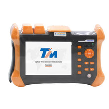 Load image into Gallery viewer, Ftth Fiber Optic equipment OTDR tester single mode 1310/1550 30/32db 120km with function of 10mw Visual Fault Locator 5.6" touchscreen