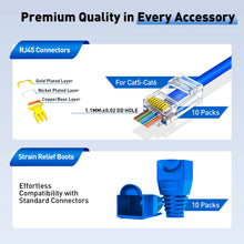 Load image into Gallery viewer, ZoeRax 9 in 1 RJ45 Crimper Tool Kit with Wire Tester/Tracker,Crimping Tool,CAT6 Connector,Cover,Punch Down Tool,Stripper,Cutter