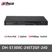 Load image into Gallery viewer, Dahua POE Switch 4/8/16/24 Ports 1/2 Uplink RJ45 Ethernet 100/1000Mbps Switch For IP Camera DH-S3000C-4GT2GT-DPWR