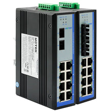 Load image into Gallery viewer, UOTEK 8 Ports 10/100/1000M RJ45 2 Layer Unmanaged Industrial Ethernet Switch DIN-Rail 2 Fiber SFP SC UT-60010G