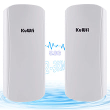 Load image into Gallery viewer, Kuwfi 5GHz 450Mbps Wifi Bridge Outdoor CPE Long Range Wireless Repeater Extender Access Point AP WiFi Bridge Client Router