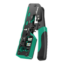 Load image into Gallery viewer, ZoeRax Cat7 RJ45 Crimp Tool compatible for Cat7/6a/6/5e Ethernet Cable with Cut/Strip Multi-function crimper With Spare blades Network Tool