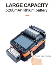 Load image into Gallery viewer, AI-6C FTTH Fiber Optic Fusion Splicer Multi-language Automatic Fusion Splicer 6 Motors 5s Heating Fusion Fiber Splicing Machine