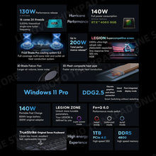Load image into Gallery viewer, Lenovo Legion Y9000P Gaming PC 13th Intel i9-13900HX/i5-13500HX /32G/1T SSD/NVIDIA RTX 4090/4080 240Hz