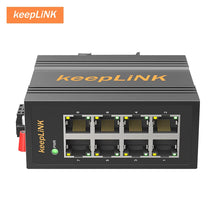 Load image into Gallery viewer, KeepLiNK Industrial 8-Port 10/100Mbps Gigabit Ethernet Switch Unmanaged 32G switching Plug and Play, IP40, Fanless, KP-9000-45-8TXm