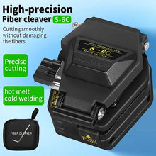 Load image into Gallery viewer, High Precision Fiber Cleaver Black S-6C Optical Fiber Cable Cutting Knife FTTT Fiber Optic Knife Tools Cutter 16 Surface Blade