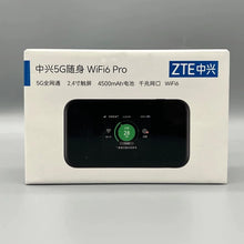 Load image into Gallery viewer, ZTE 5G Mobile Hotspot MU5001 Wireless Outdoor WiFi6 Router 2.4in Screen Support VPN PP2P L2TP, WiFi 802.11 ax 2.4G+5G Support