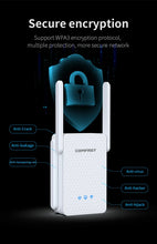 Load image into Gallery viewer, COMFAST 3000Mbps WiFi 6 Repeater 2.4G&5GHz Dual Band Wireless Extender 802.11ax Full Gigabit Port For Home Office CF-XR186