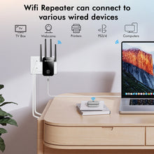 Load image into Gallery viewer, 1200Mbps WiFi Extenders Repetetidor 300Mbps Wireless Repetidor Signal Booster 2.4G/5G Extender Powerful WiFi Range Amplifiers