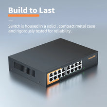 Load image into Gallery viewer, KeepLink 16-Port Gigabit Ethernet Switch Unmanaged Plug and Play, 24*10/100/1000Mbps, 32Gbps Switching capacity, 23.80Mpps