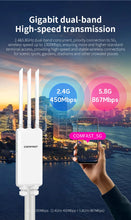 Load image into Gallery viewer, COMFAST CF-EW72 1200Mps 2.4G & 5G Outdoor 802.11.n Wireless Repeater & CPE Bridge & Access Point Extender