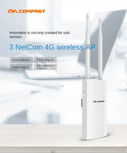 Load image into Gallery viewer, Comfast CF-E5 Outdoor 4G SIM Card WiFi LTE 300Mbps Router/Access Point 2.4GHz Wi-Fi 802.11b, Wi-Fi 802.11g, Wi-Fi 802.11n 1*Micro SIM