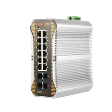 Load image into Gallery viewer, ONV Fiber Optic Switch 48V Managed Gigabit 16Port industrial PoE Switch, 16*WAN Port, 4*Cable Ports, 12*LAN Port, 368Gbps switching