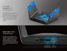 Load image into Gallery viewer, NETGEAR RAXE300 AXE7800 Nighthawk 8-Stream Tri-Band WiFi 6E Router 7.8Gbps Speed 2,500 Sq.Ft Armor & Smart Parental Controls