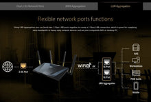 Load image into Gallery viewer, Asus RT-AX88U AX6000 Dual Band WiFi6 Gaming Router 802.11ax Router Game Mode MU-MIMO + OFDMA 2.4GHz 4x4, 5GHz 4x4 AiMesh WiFi Wireless Router