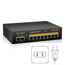 Load image into Gallery viewer, keepLink POE Switch 1000 Mbps 8 Ports Network Standard POE Ethernet Switch 52V Built-in Power For CCTV IP Camera/Wifi Router