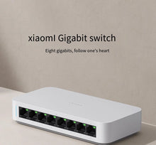 Load image into Gallery viewer, Xiaomi Mi 8Port RJ45 Gigabit Ethernet Switch 1000Mbps Mini Network Switch VLAN Ethernet Splitter LAN Mijia Router Hub