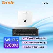 Load image into Gallery viewer, Tenda W13 dual-band Gigabit WiFi 6 panel AP, supports 80MHZ bandwidth, wireless speed up to 1500mbps 802.11a Wi-Fi