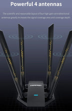 Load image into Gallery viewer, 1300M Wifi Adapter MT7612 USB3.0 WI FI Network Cord Dongle 2.4G 5Ghz Daul Band Wirewless Antenna Receiver For PC Win10/11 Linux