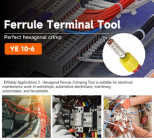 Load image into Gallery viewer, Crimping Pliers Set Toolkit Ferrule Pin Terminal Connectors Mini Adjustable Ratchet Electricians Hexagonal Toolbox Kit YE 10-6