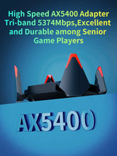 Load image into Gallery viewer, COMFAST AX5400 USB Adapter WiFi 6E 2.4G&5G&6G 5374Mbps High Speed USB3.0 Wireless Dongle Type-C 802.11ax Gaming Network Card WPA3