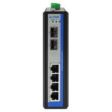 Load image into Gallery viewer, UOTEK 6 Ports Gigabit Ethernet Switch Support VLAN Mode Unmanaged Industrial DIN-rail Switch UT-6406GC-4GT2GP