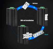 Load image into Gallery viewer, UOTEK Unmanaged 8Port x10/100/1000Base RJ45 Network Industrial Gigabit Ethernet Switch DIN-rail Installation 1000M DC12-48V UT-60-D8GT